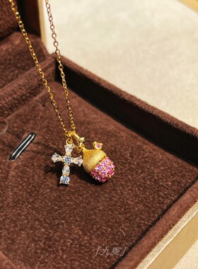 「森语圣誓」十字松果套链