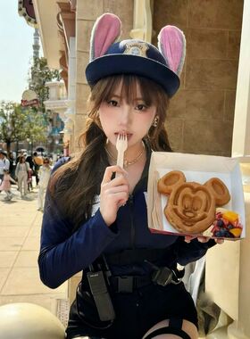 朱迪兔耳警官cos拍照礼帽