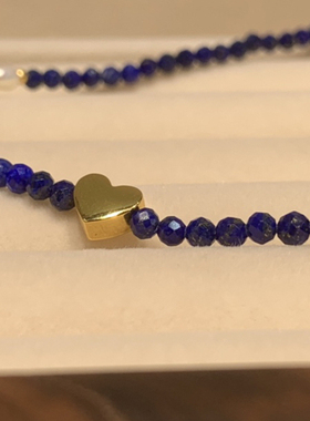 小众设计复古风青金石珍珠项链