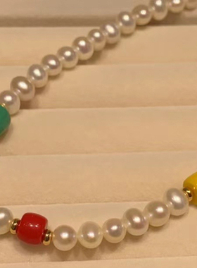 小众设计款珍珠色彩夏季项链