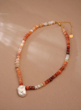 小众设计款火澳宝巴洛克珍珠项链