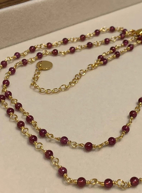 小众设计款石榴水晶项链