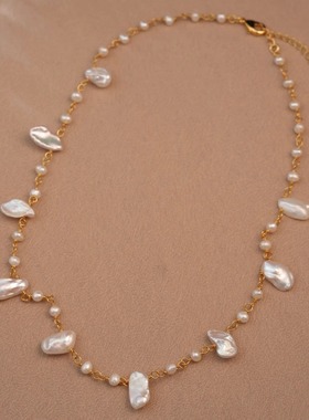 小众设计款天然巴洛克异形珍珠