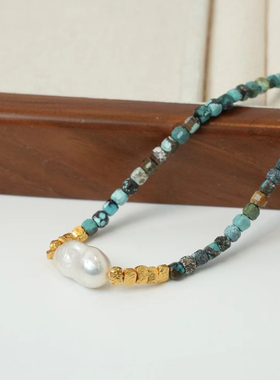 小众设计天然淡水巴洛克珍珠项链