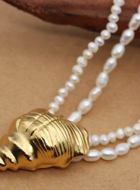 小众设计双层天然珍珠项链