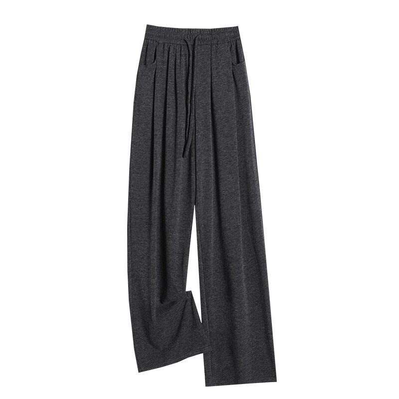 灰色糯米裤女2026新款冬季垂坠感小个子休闲直筒窄版阔腿加绒裤子,淘宝优惠券,粉丝福利购,淘宝优惠卷