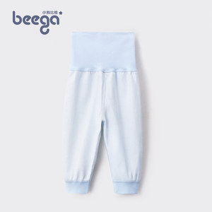 小狗比格 婴儿高腰护肚裤春秋全棉睡裤宝宝纯棉秋裤保暖裤子秋冬