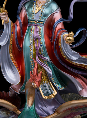 黄铜九天玄女神像客厅摆件