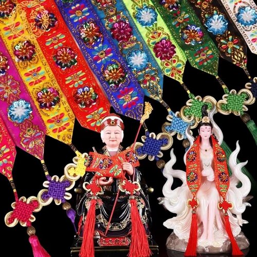 佛衣披肩佛像凤冠霞披神像观音菩萨黑老太太专用仙家斗篷披风配饰 - 图1