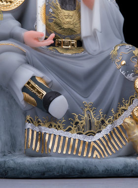 玄天上帝祖师汉白玉佛像家用