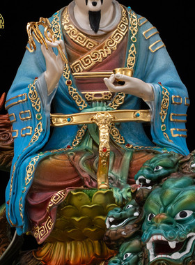 纯铜太乙救苦天尊九头狮子神像