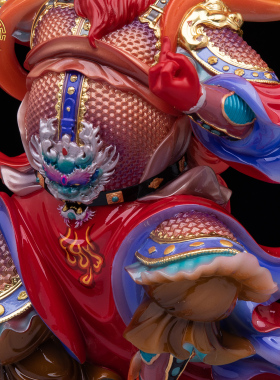 汉白玉王灵官三眼火神护法神像