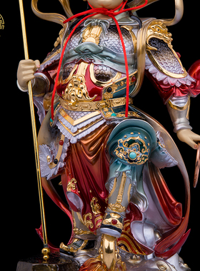 黄铜哪吒踩风火轮神像摆件