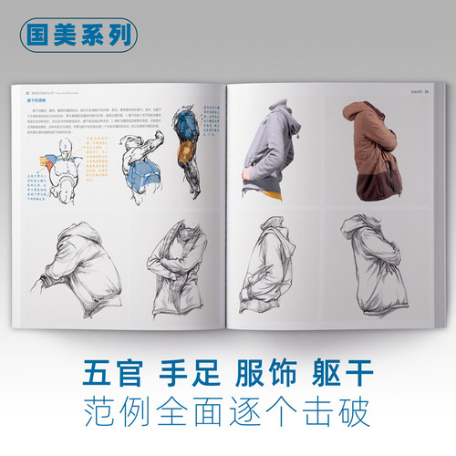 国美速写人物临摹书联考范本美术生对临绘画基础教程线性场景双人单人褶皱伯里曼人体动态结构画画入门教材练习画画透视素材高考 - 图1