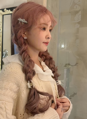 白鹿同款甜酷风银色蝴蝶结发夹金属边夹雪花小抓夹刘海夹发饰女款