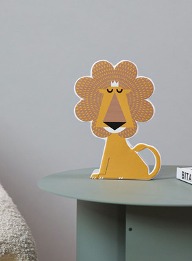 老虎动物书柜软装饰品摆件