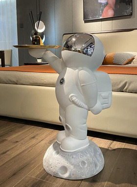 网红大型落地北极熊托盘奶油摆件