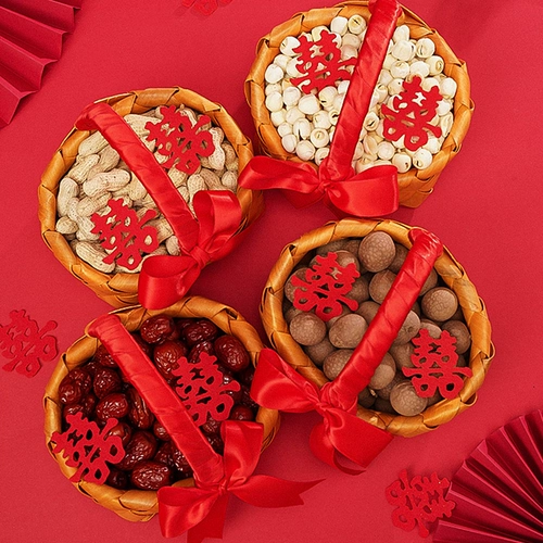 Родите драгоценного ребенка пораньше, прессуйте украшения для свадебной комнаты для хранения сухофруктов, принадлежности для праздничного украшения спальни в новом доме, портативную небольшую корзинку