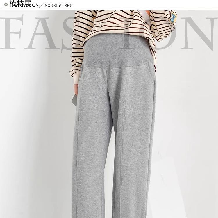 Clearance maternity pants spring and autumn outer wear pure cotton thin velvet casual pants maternity sports pants sweatpants spring leggings