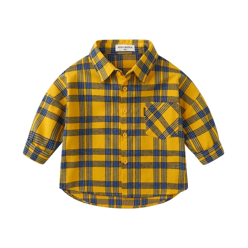 Детская осенняя рубашка, летняя одежда, хлопковый детский лонгслив, в корейском стиле