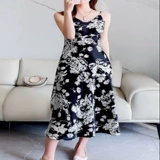 Летнее элегантное платье, длинная юбка, большой размер, подходит для полных девушек, яркий броский стиль