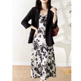 Летнее элегантное платье, длинная юбка, большой размер, подходит для полных девушек, яркий броский стиль