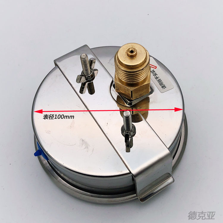 0-600bar代替进口EN837-1充液耐震压力表60MPa轴向100mm支架表1/2 - 图1