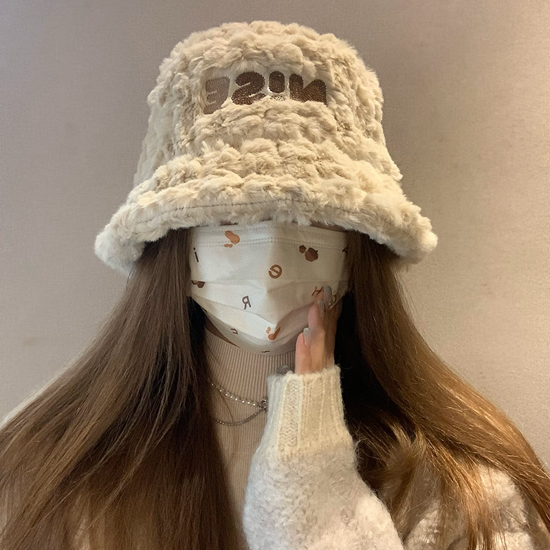 2025新款帽子女秋冬季加绒保暖毛绒绒渔夫帽大头围显脸小韩版盆帽,淘宝优惠券,粉丝福利购,淘宝优惠卷