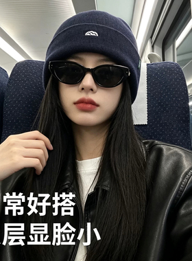川西旅游登山针织帽女新款冬秋登山徒步滑雪保暖防寒冷帽毛线帽子