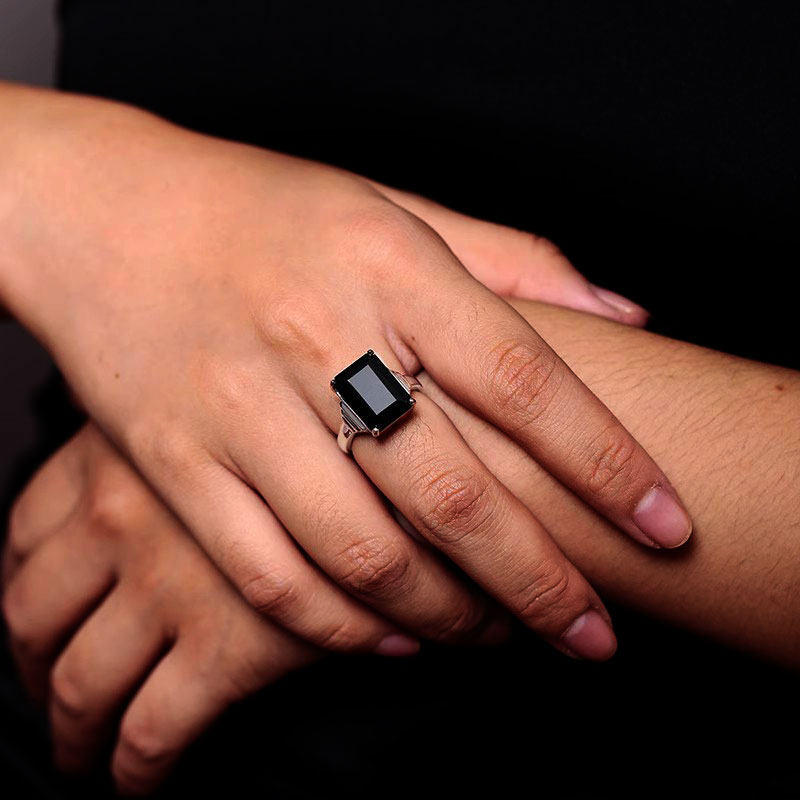 gem stone king5克拉方形时尚女戒 gemstoneking海外戒指/指环