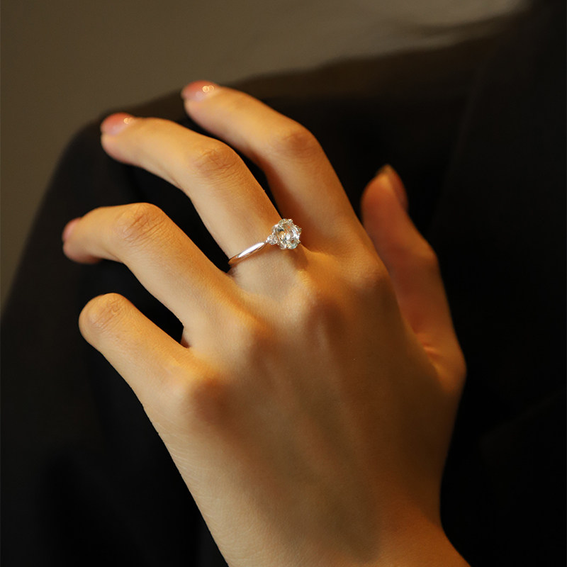 gsk天然海蓝宝女10k金彩色指环 gemstoneking海外手饰