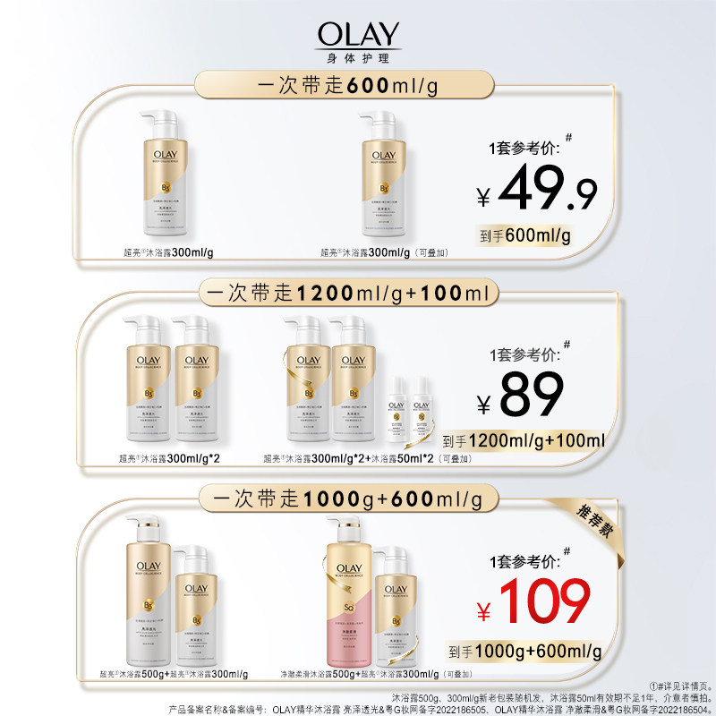 玉兰油烟酰胺乳液男女士全身沐浴露 宝洁沐浴露
