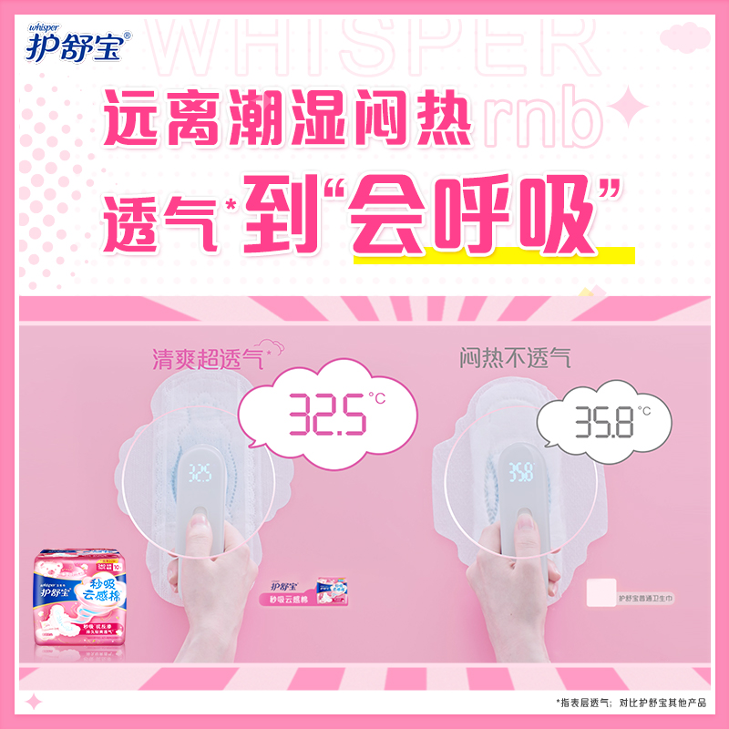 宝洁官方旗舰店护舒宝秒吸云感棉卫生巾正品姨妈巾日用夜用组合装3