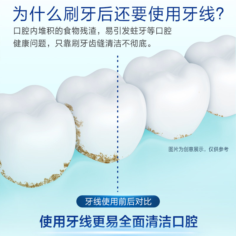 欧乐B扁牙线便携舒适家庭装2袋