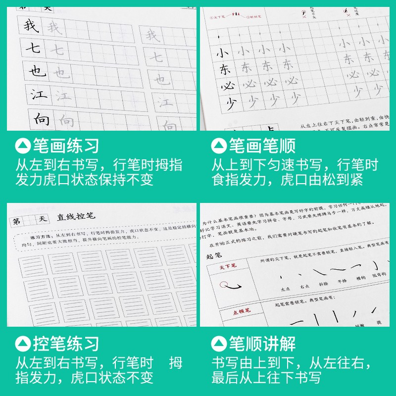 华夏万卷志飞习字楷书高效练字帖49法硬笔初学者入门临摹速成教程控笔训练基础基本功大学生钢笔正楷手写体初高中成人书法练字帖-图2