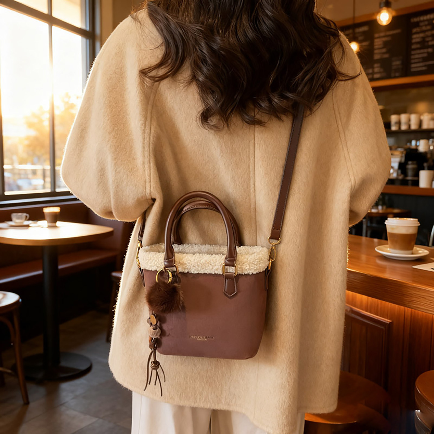 秋冬流行爆款毛绒小包包女2025新款洋气斜挎包复古休闲手提水桶包,淘宝优惠券,粉丝福利购,淘宝优惠卷