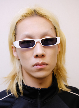 Darkblue防晒长方形前卫男女墨镜