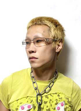 欧美复古无边框金属银色Y2K墨镜