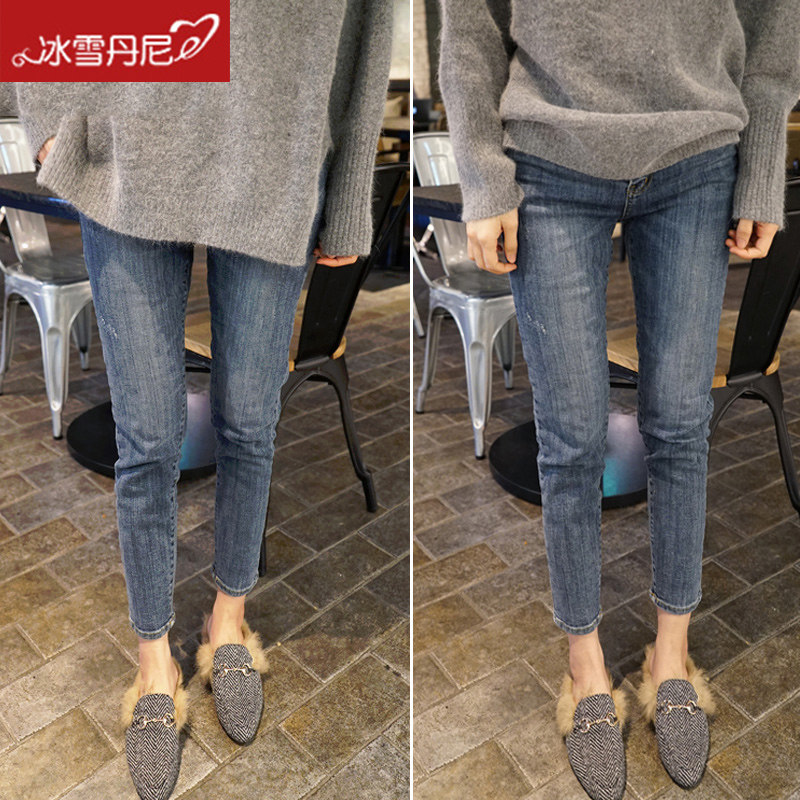 8分小脚九分裤2020年夏季牛仔裤 冰雪丹尼牛仔裤