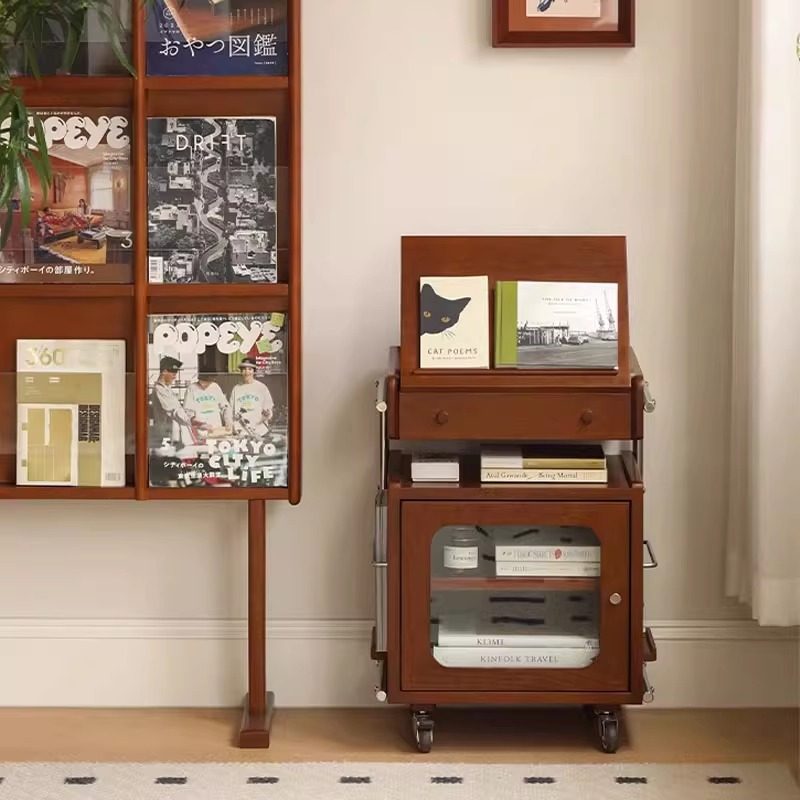 北欧实木移动边几客厅沙发边柜多功能斗柜机器人储物柜杂志柜,淘宝优惠券,粉丝福利购,淘宝优惠卷