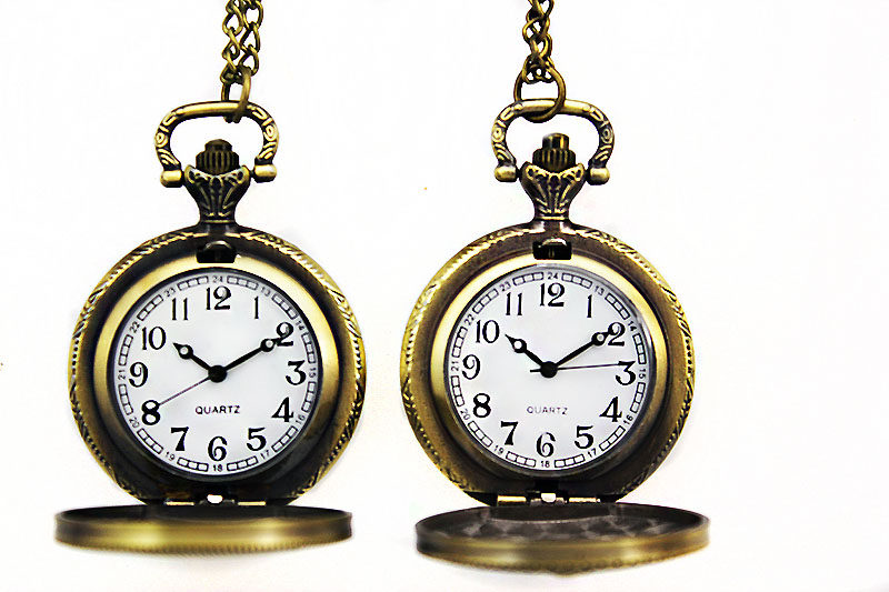 怀表男学生考试用复古翻盖机械儿童 木川怀表