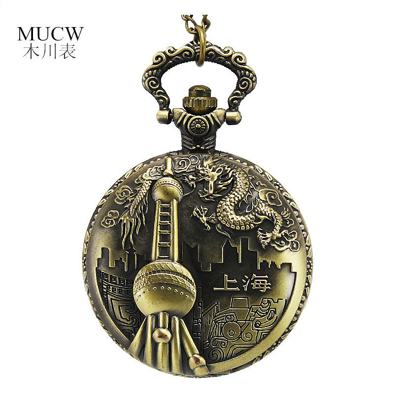 怀表男学生考试用复古翻盖机械儿童 木川怀表