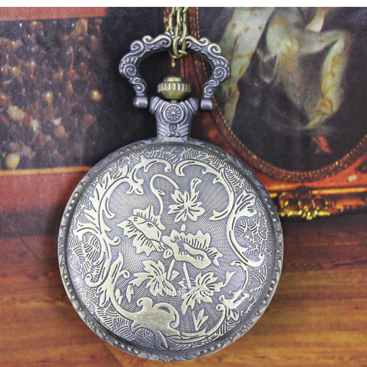 怀表男学生考试用复古翻盖机械儿童 木川怀表