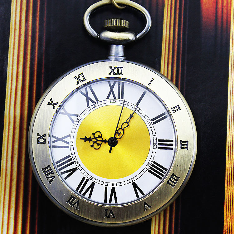 怀表男学生考试用复古翻盖机械儿童 木川怀表