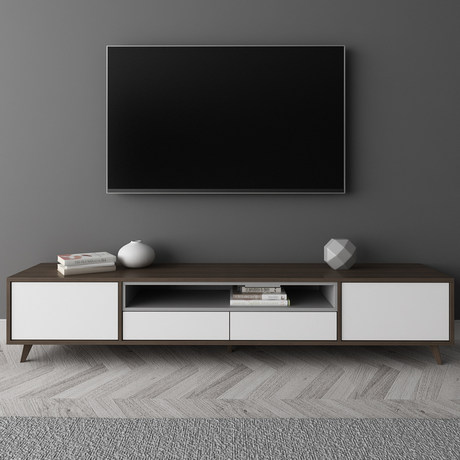 Nordic TV Cabinet small Apartment Home Living Room Floor Cabinet Hotel Apartment Audio-Visual Cabinet Coffee Table Combination