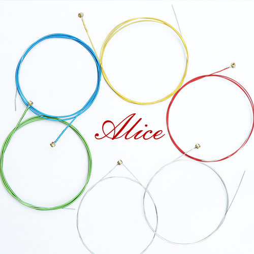 爱丽丝吉他弦彩色民谣吉他弦一套6根木吉他琴弦一套通用钢丝ALICE - 图3
