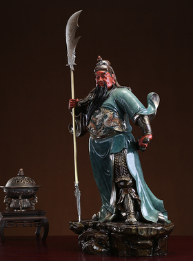 铜供奉国风居家新款关公摆件招财