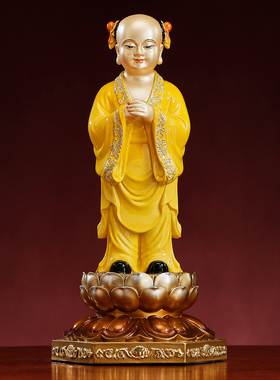 纯铜五方童子佛像寺庙法会摆件