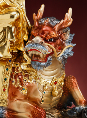 精雕纯铜贴金观音佛像四大菩萨像