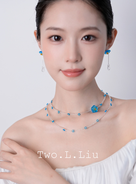 Two.L.Liu汀兰复古蓝色耳环